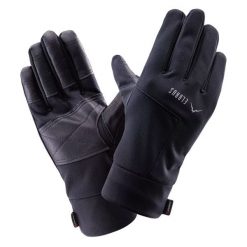 Rękawiczki damskie jesienno-zimowe Elbrus Tinio Polartec Wo's - czarne, Rozmiar L/XL. Czarne rękawiczki ELBRUS, bez wzorów, z dzianiny. Za 94.99 zł.