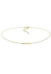 Elli Damski Choker prostokątny podłużny młotkowany Geo Look w srebrze 925 Sterling Silver Naszyjniki 1 ct. Szare naszyjniki Elli, z materiału, srebrne. Za 208.99 zł.