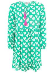 Zwillingsherz Sukienka "Heart Classic" w kolorze zielono-białym rozmiar: L/XL. Białe sukienki Zwillingsherz, l, bez wzorów, z wiskozy, bez kołnierzyka, bez ramiączek, mini. Za 149.66 zł.