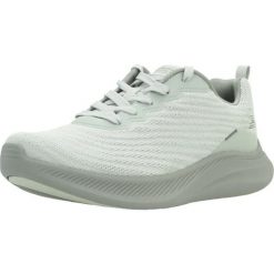 Buty SKECHERS BOBS FLEXMELLOW Zielony. Zielone buty trekkingowe Skechers, bez wzorów, z tkaniny, bez zapięcia, na fitness i siłownię. Za 245.99 zł.