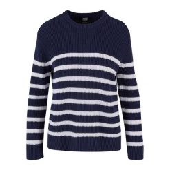 Sweter Damski W Paski Prążkowana. Białe swetry Urban Classics, xs, bez wzorów, prążkowane, bez ramiączek. Za 153.99 zł.