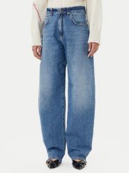 PINKO Jeansy Eloise Egg. 103180 Niebieski Relaxed Fit. Niebieskie jeansy Pinko, bez wzorów, z bawełny. Za 779.99 zł.