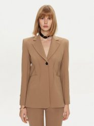 Simona Corsellini Marynarka A24CPGI017 Beżowy Regular Fit. Brązowe marynarki i żakiety SIMONA CORSELLINI, bez wzorów, z syntetyku, bez ramiączek. Za 919.99 zł.