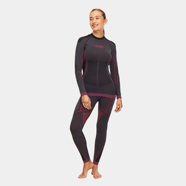 Bielizna termoaktywna damska Alpinus Mora Set. Czerwona bielizna termoaktywna damska Alpinus, bez wzorów, bez ramiączek, narciarskie. Za 209.00 zł.