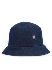 Tommy Hilfiger Kapelusz Elevated Chic Denim Bucket Hat AW0AW17133 Granatowy. Niebieskie kapelusze Tommy Hilfiger, bez wzorów, z bawełny. Za 179.99 zł.