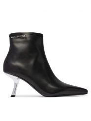 KARL LAGERFELD Botki Karmel KL33635 Czarny. Czarne botki KARL LAGERFELD, bez wzorów, ze skóry, bez obcasa, na słupku, bez zapięcia. Za 1,059.00 zł.