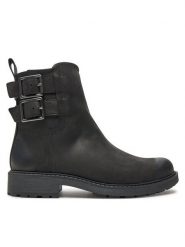 Clarks Botki Orinoco 2 Bay 26178858 Czarny. Czarne botki Clarks, bez wzorów, ze skóry, bez obcasa, na płaskiej podeszwie, bez zapięcia. Za 339.99 zł.