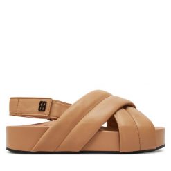 Sandały HÖGL. Brązowe sandały Högl, bez wzorów, bez obcasa, na płaskiej podeszwie, bez zapięcia. Za 749.99 zł.