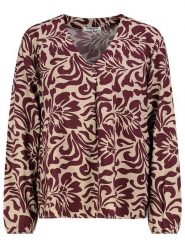 Sublevel Bluzka w kolorze beżowo-bordowym rozmiar: S. Brązowe bluzki Sublevel, s, bez wzorów, bez kołnierzyka, bez ramiączek. Za 74.46 zł.