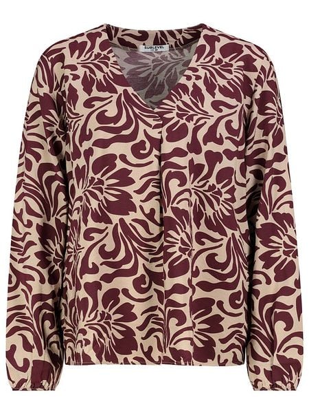 Sublevel Bluzka w kolorze beżowo-bordowym rozmiar: S. Brązowe bluzki Sublevel, s, bez wzorów, bez kołnierzyka, bez ramiączek. Za 74.46 zł.