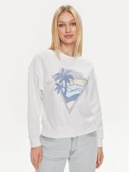 Guess Bluza W4GQ11 KBK32 Biały Relaxed Fit. Białe bluzy Guess, s, z aplikacjami, z bawełny, bez kaptura. Za 169.99 zł.