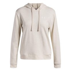 Bluza damska z kapturem Under Armour Rival Terry. Białe bluzy Under Armour, bez wzorów, bez ramiączek, z kapturem. Za 294.50 zł.