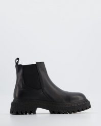 SZTYBLETY DAMSKIE 0205553 BLACK. Czarne botki Venezia, bez wzorów, ze skóry, bez obcasa, bez zapięcia. Za 299.00 zł.