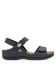 Inblu Sandały O6D3AA01 Granatowy. Niebieskie sandały Inblu, bez wzorów, z syntetyku, bez obcasa, na płaskiej podeszwie, bez zapięcia. Za 149.99 zł.