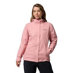 Damska wiatrówka Columbia Arcadia II Jacket 1534115659. Czerwone kurtki przeciwdeszczowe Columbia, s, bez wzorów, z materiału, z kapturem, trekkingowe. Za 349.00 zł.