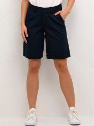 Kaffe Szorty materiałowe Lea 10505457 Granatowy Regular Fit. Niebieskie szorty Kaffe, bez wzorów, z materiału. Za 189.99 zł.