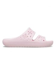 Crocs Klapki "Classic Floral" w kolorze jasnoróżowym rozmiar: 38/39. Różowe klapki Crocs, bez wzorów, klasyczne, z otwartym noskiem, bez obcasa, bez zapięcia. Za 101.23 zł.
