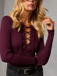 Milan Kiss Sweter w kolorze bordowym rozmiar: L. Czerwone swetry Milan Kiss, l, bez wzorów, ze splotem, bez ramiączek. Za 130.99 zł.