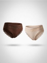 Wiskozowe figi z koronkowym wykończeniem 2 pack - wielobarwny. Figi Sinsay, bez wzorów, z koronki. Za 19.99 zł.