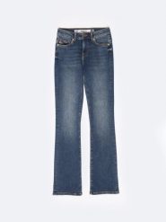 Jeansy damskie granatowe Adela Bootcut 536. Niebieskie jeansy BIG STAR, l, bez wzorów, z denimu, klasyczne, z podwyższonym stanem. Za 299.99 zł.
