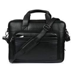 Duża solidna skórzana torba Beltimore na laptopa dokumenty M56. Torby na laptopa bez wzorów. Za 599.90 zł.