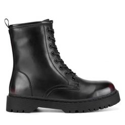 Trzewiki Jenny Fairy. Czerwone botki Jenny Fairy, bez wzorów, bez obcasa, na płaskiej podeszwie, bez zapięcia. Za 179.99 zł.