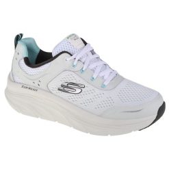 Buty sportowe Sneakersy damskie, Skechers D'Lux Walker. Białe buty sportowe lifestyle Skechers, bez wzorów, bez zapięcia, trekkingowe. Za 369.99 zł.