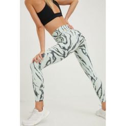 Adidas Performance legginsy treningowe Optime Training Icons damskie kolor zielony wzorzyste. Zielone legginsy adidas Performance, bez wzorów, z dzianiny. W wyprzedaży za 219.99 zł.
