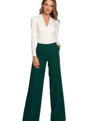 Stylove Spodnie w kolorze zielonym rozmiar: XL. Zielone spodnie materiałowe Stylove, bez wzorów, z materiału. Za 198.56 zł.