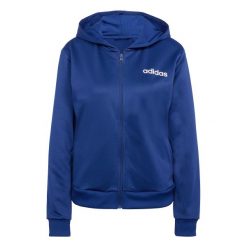 Bluza z kapturem dla kobiet adidas Essentials Linear. Niebieskie bluzy adidas, s, bez wzorów, z dresówki, z kapturem. Za 337.25 zł.