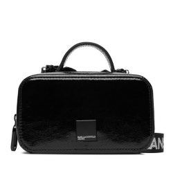 Torebka Karl Lagerfeld Jeans. Czarne torebki klasyczne Karl Lagerfeld Jeans, bez wzorów, z jeansu, klasyczne, bez dodatków. Za 559.99 zł.