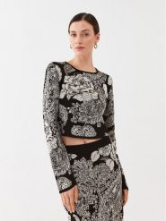 TWINSET Sweter 232TP3691 Czarny Regular Fit. Czarne swetry Twinset, s, bez wzorów, z wiskozy, bez ramiączek. Za 1,439.00 zł.