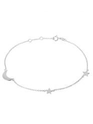 Eclat d'Argent Srebrna bransoletka z elementem ozdobnym rozmiar: onesize. Szare bransoletki Eclat d'Argent, srebrne. Za 43.99 zł.