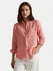 Polo Ralph Lauren Koszula 211970730012 Koralowy Classic Fit. Pomarańczowe koszule Polo Ralph Lauren, s, bez wzorów, ze lnu, bez kołnierzyka, bez ramiączek. Za 589.99 zł.