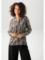 Aniston Bluzka w kolorze szarym rozmiar: 42. Szare bluzki Aniston, bez wzorów, bez kołnierzyka, bez ramiączek. Za 82.99 zł.