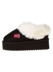 Geographical Norway Kapcie "Oninkasi" w kolorze czarnym rozmiar: 39. Czarne kapcie Geographical Norway, bez wzorów, z materiału. Za 116.45 zł.