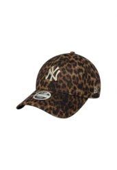 Czapka baseballowa damska New York Yankees New Era 9Forty Cosy Leopard. Brązowe czapki z daszkiem New Era, bez wzorów, z materiału, eleganckie. Za 173.50 zł.