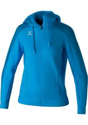 Damska bluza dresowa z kapturem Erima Evo Star. Fioletowe bluzy z kapturem Erima, bez wzorów, z dresówki, z kapturem, na fitness i siłownię. Za 244.50 zł.