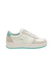 Buty do chodzenia damskie Gola Grandslam 88. Białe buty treningowe Gola, bez wzorów, z jeansu, bez zapięcia, trekkingowe. Za 471.30 zł.