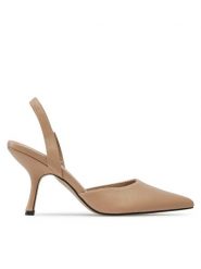 Jenny Fairy Sandały LS5925-01 Beżowy. Brązowe sandały Jenny Fairy, bez wzorów, ze skóry, bez obcasa, na szpilce, bez zapięcia. Za 159.99 zł.