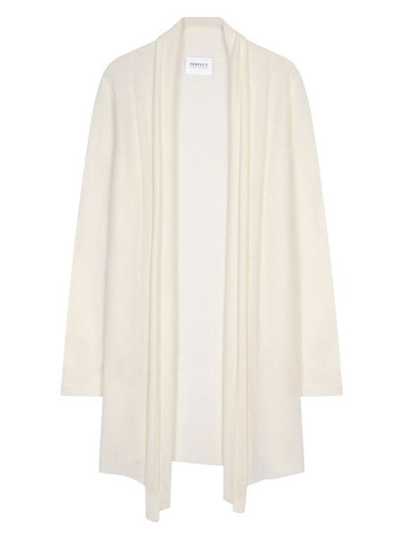 Perfect Cashmere Kaszmirowy kardigan "Kara" w kolorze kremowym rozmiar: S. Brązowe swetry Perfect Cashmere, s, bez wzorów, z kaszmiru, bez ramiączek. Za 456.99 zł.