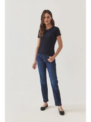 TATUUM Dżinsy - Slim fit - w kolorze granatowym rozmiar: 34. Niebieskie jeansy Tatuum, z aplikacjami, klasyczne. Za 176.08 zł.