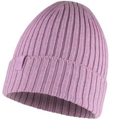 Czapka zimowa z wełny merino Buff Merino Wool Norval. Czerwone czapki zimowe Buff, bez wzorów, z wełny, sportowe. Za 160.99 zł.