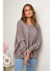 Soft Cashmere Sweter w kolorze szarobrązowym rozmiar: 38/40. Brązowe swetry Soft Cashmere, bez wzorów, klasyczne, bez ramiączek. Za 164.92 zł.