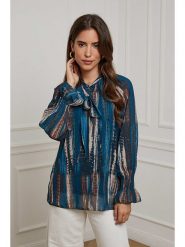 L'armoire de Suzette Bluzka w kolorze brązowo-beżowo-moskim rozmiar: 34/36. Niebieskie bluzki L'armoire de Suzette, l, bez wzorów, klasyczne, bez kołnierzyka, bez ramiączek. Za 73.99 zł.