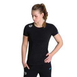 Koszulka damska Arena. Czarne t-shirty sportowe Arena, l, bez wzorów, z materiału, bez ramiączek, do biegania. Za 186.50 zł.