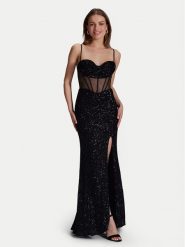 Hey Kyla Sukienka wieczorowa 5AI064HK Czarny Regular Fit. Czarne sukienki Hey Kyla, bez wzorów, z syntetyku, wizytowe, bez kołnierzyka, bez ramiączek. Za 589.99 zł.