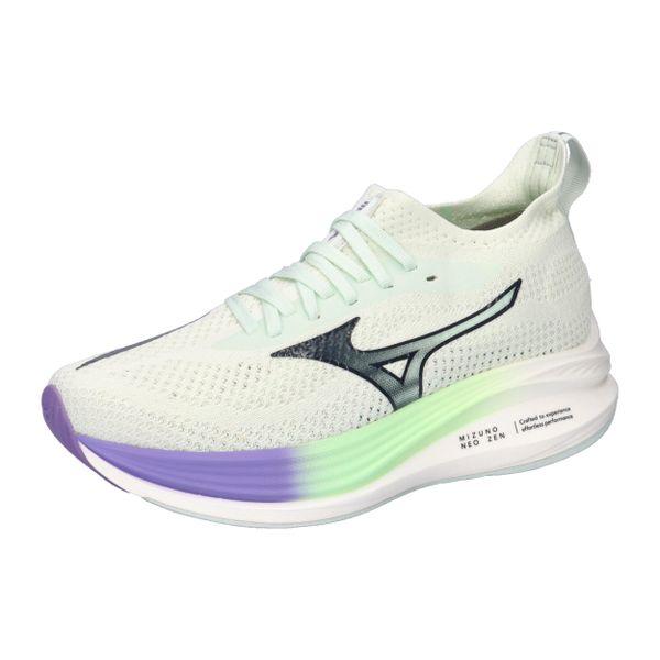 Buty do biegania damskie, Neo Zen. Zielone buty do biegania Mizuno, bez wzorów, z materiału, bez zapięcia, do biegania. Za 558.00 zł.