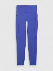 4F Legginsy sportowe w kolorze niebieskim rozmiar: M. Niebieskie legginsy 4f, m, bez wzorów, z materiału, z podwyższonym stanem, outdoorowe. Za 91.99 zł.