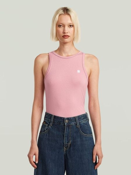 G-Star Top w kolorze jasnoróżowym rozmiar: M. Różowe topy G-Star, m, bez wzorów, retro, bez kołnierzyka, bez ramiączek. Za 95.95 zł.